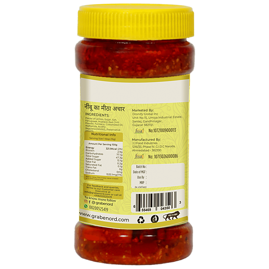 Madhur Grabenord Lemon Sweet Pickle 350g