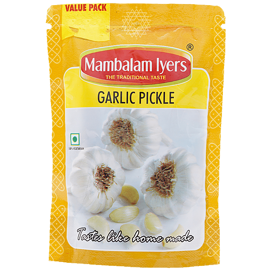 Mambalam Iyers Garlic Pickle - Fresh Tangy & Spicy