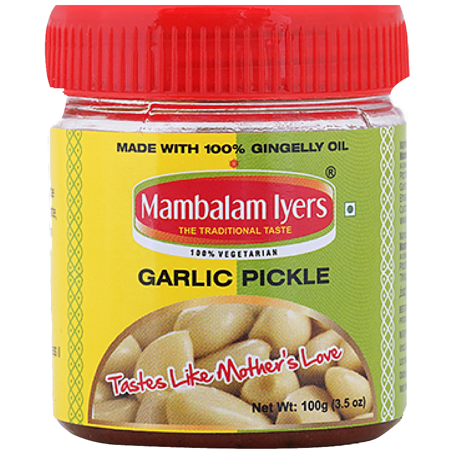 Mambalam Iyers Garlic Pickle - Made With Gingelly Oil