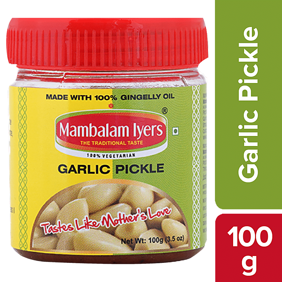 Mambalam Iyers Garlic Pickle - Made With Gingelly Oil