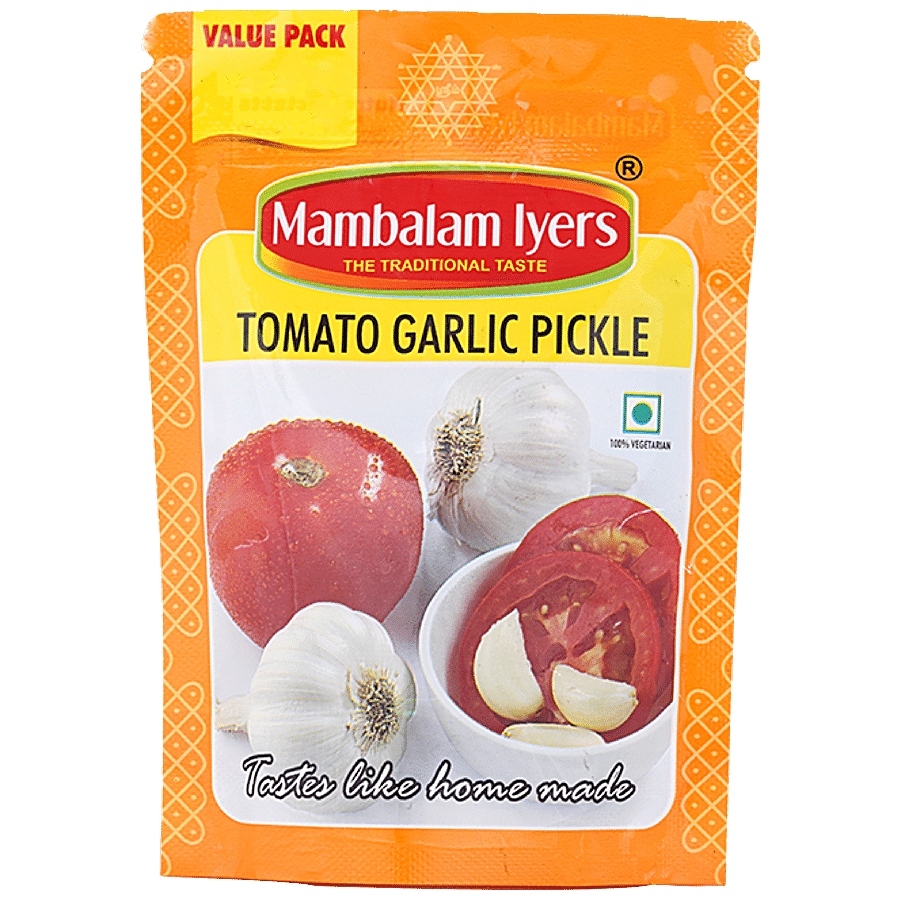 Mambalam Iyers Tomato Garlic Pickle - Fresh