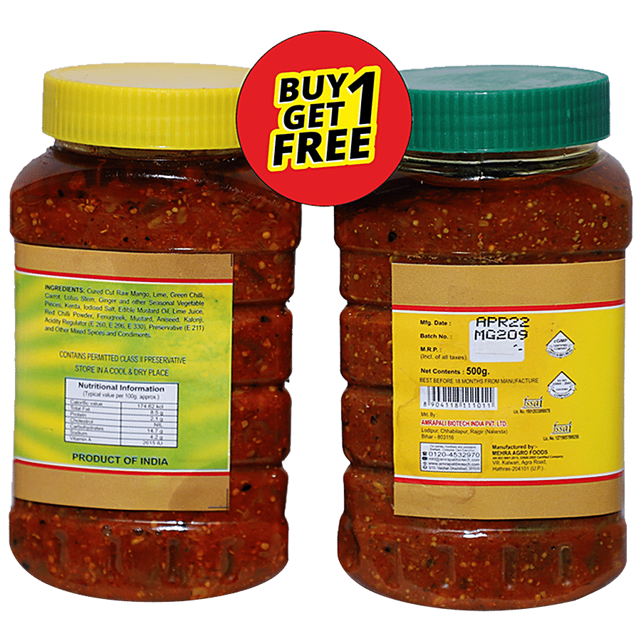 Mum's Mango Pickle Combo - Accompaniment With Meals