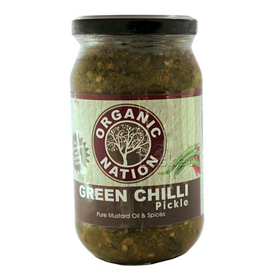 Organic Nation Pickle - Green Chilli