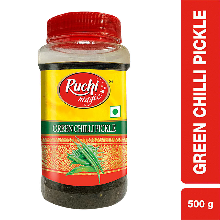 Ruchi magic Magic Green Chilli Pickle - Accompaniment