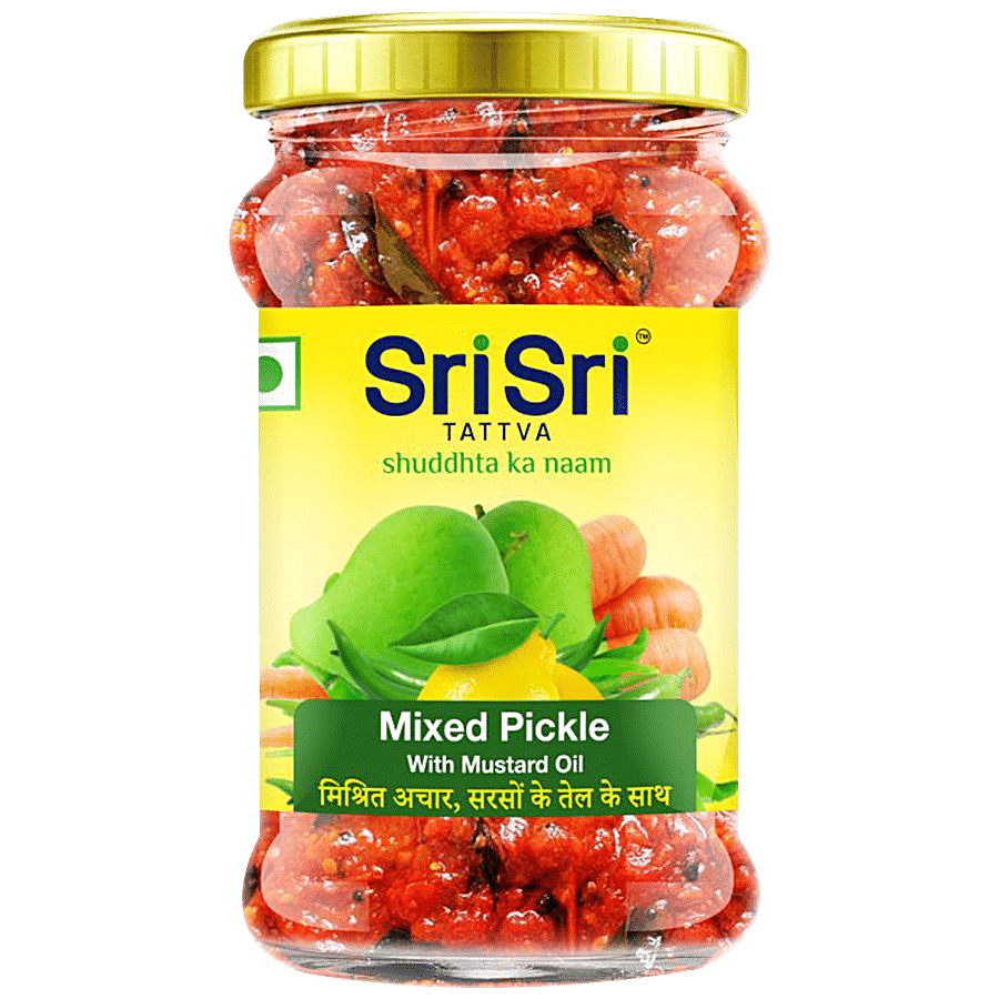 Sri Sri Tattva Mixed Pickle Mustard Oil - Rich Source Of Antioxidants & Nutrients