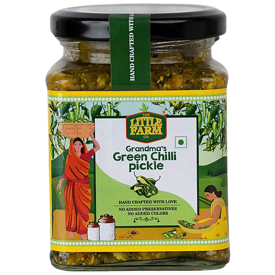 The Little Farm Co Green Chilli Pickle - Fresh Aroma