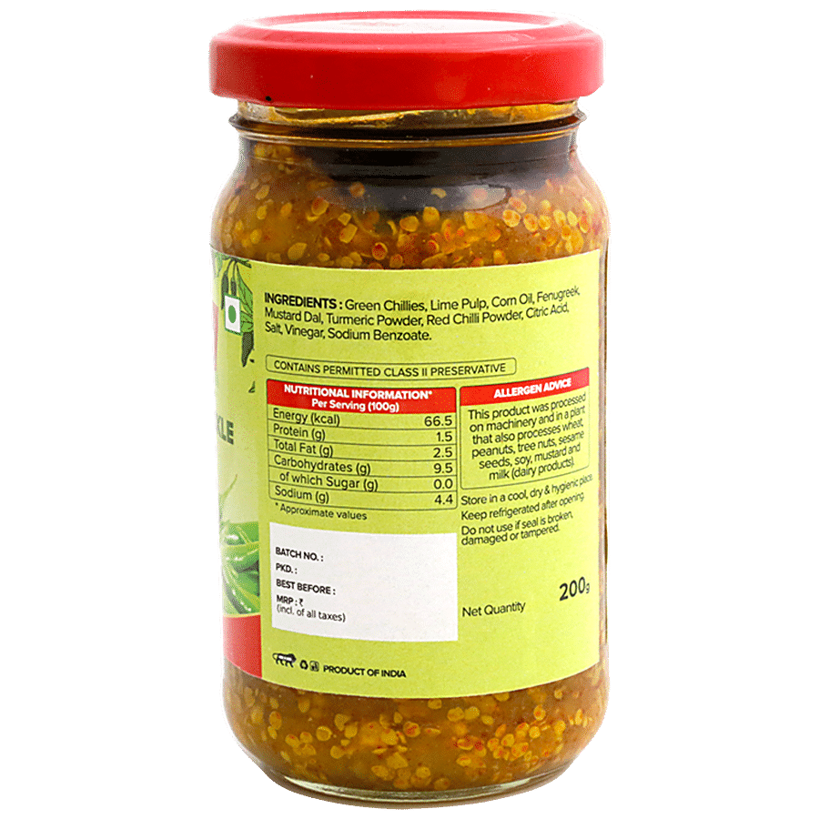 URBAN SALSA Green Chilli Pickle