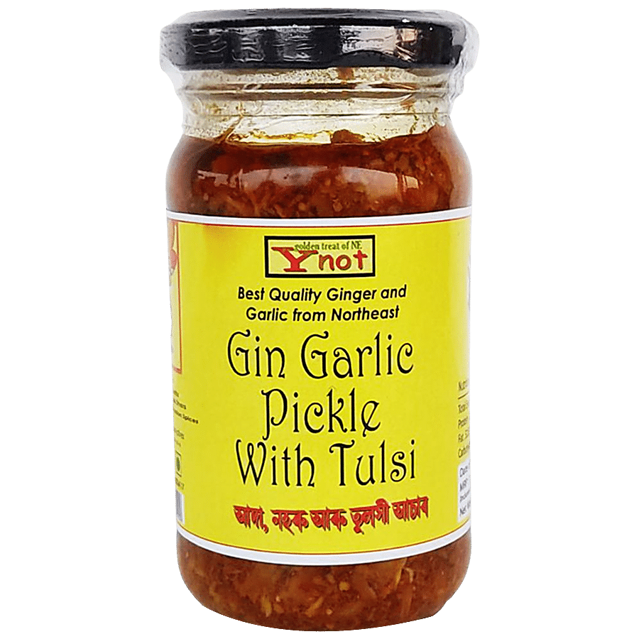 Y not Gin Garlic Pickle With Tulsi