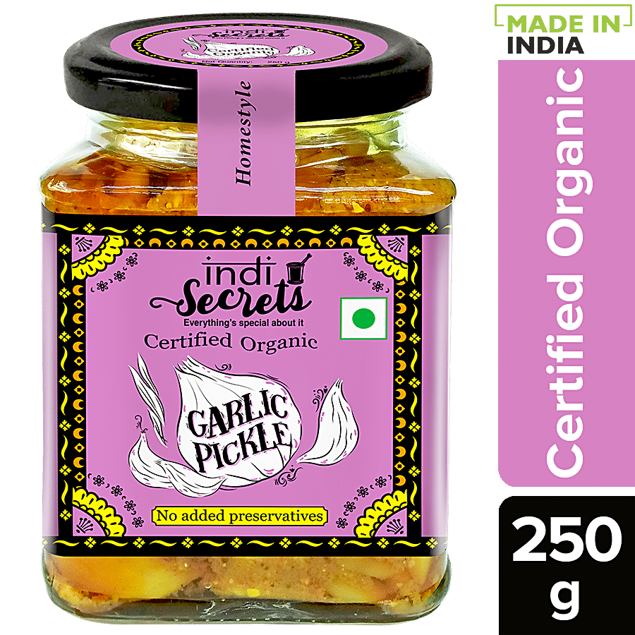 indiSecrets Organic Himachali Garlic Pickle - Homestyle