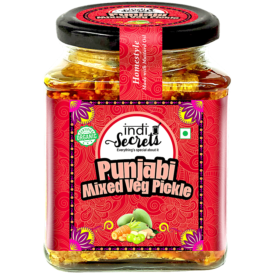 indiSecrets Organic Punjabi Mixed Veg Pickle - Homestyle