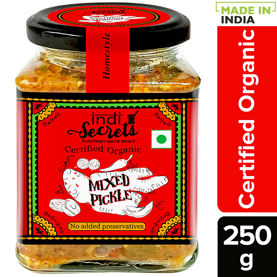 indiSecrets Organic Punjabi Mixed Veg Pickle - Homestyle