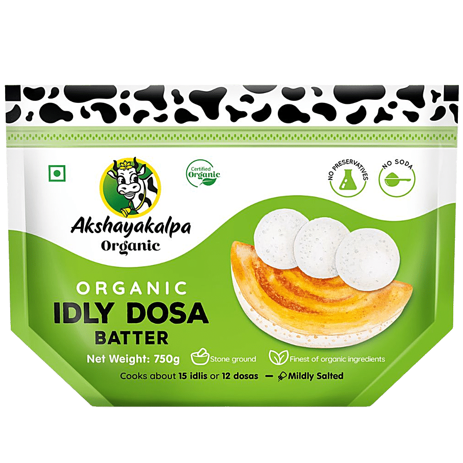 AKSHAYAKALPA Organic Idli & Dosa Batter - Unsalted