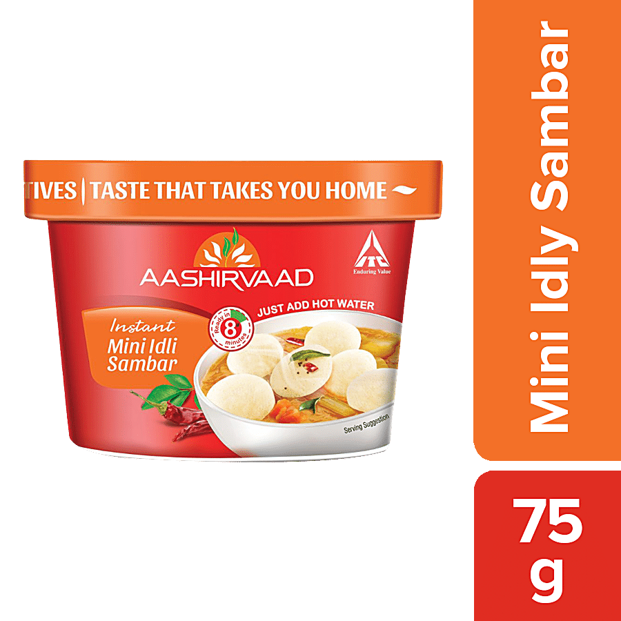 Aashirvaad Instant Mini Idli Sambhar - Healthy Breakfast