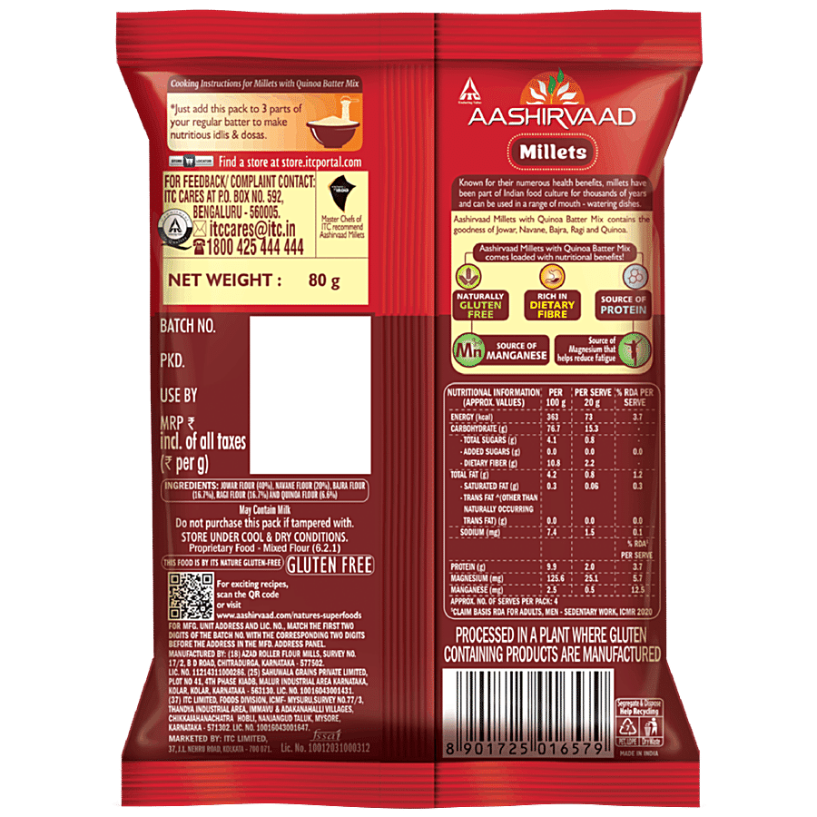 Aashirvaad Millets Batter Mix - Mixed Flour