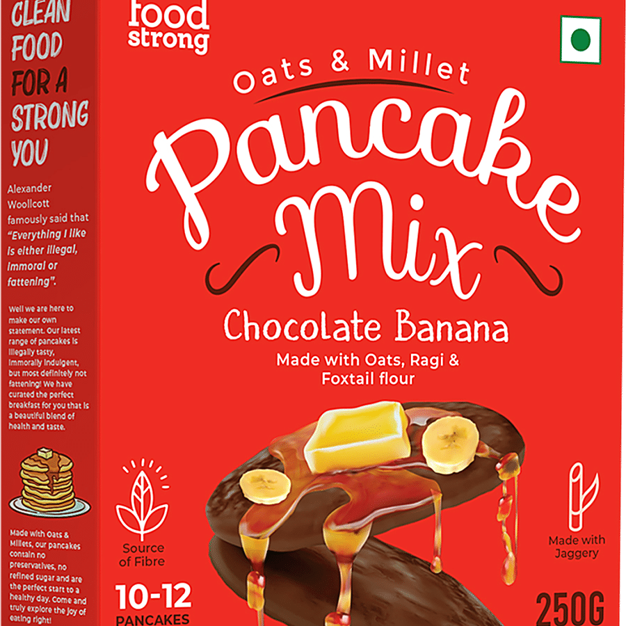 Foodstrong Oats & Millet Pancake Mix - Chocolate Banana