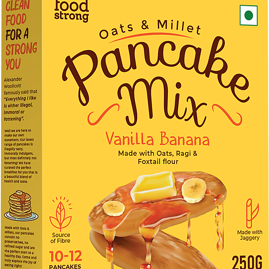 Foodstrong Oats & Millet Pancake Mix - Vanilla Banana