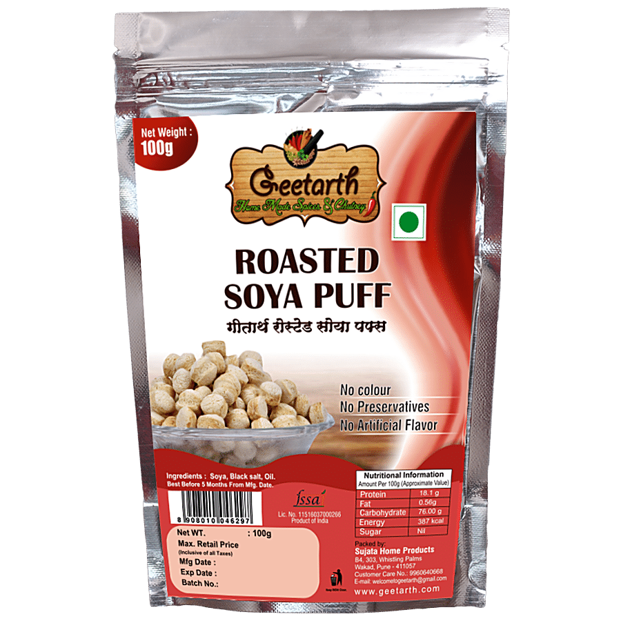 GEETARTH Roasted Soya Puff - Crunchy Healthy Snack