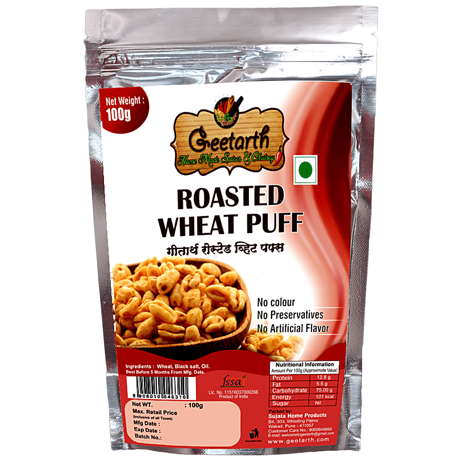 GEETARTH Roasted Wheat Puff - Crunchy Healthy Snack