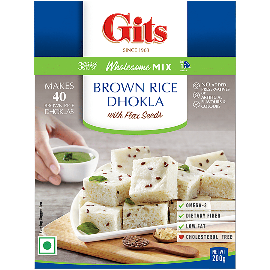 Gits Brown Rice Dhokla Wholesome Mix - With Flax Seeds