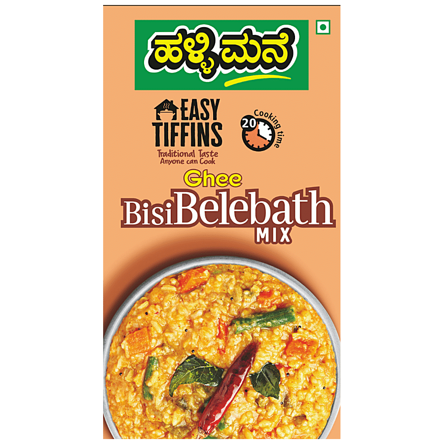 Hallimane Easy Tiffins Ghee Bisibelebath Mix - Healthy & Tasty