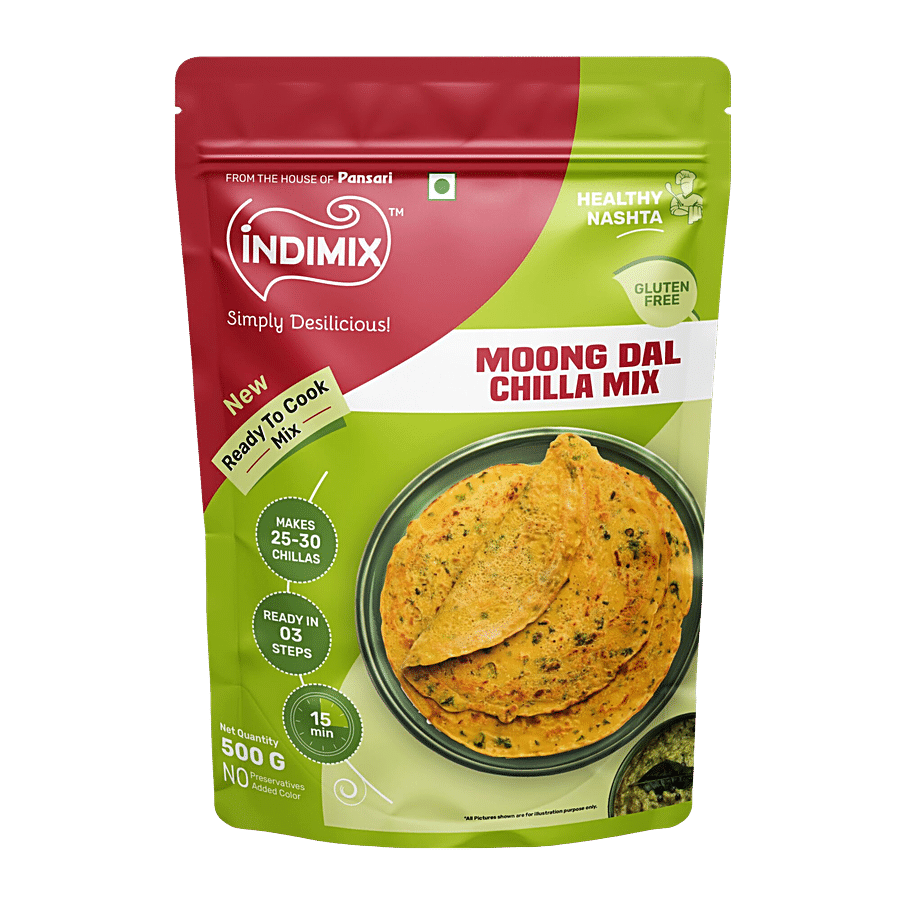 INDIMIX Moong Dal Chilla - Ready To Cook