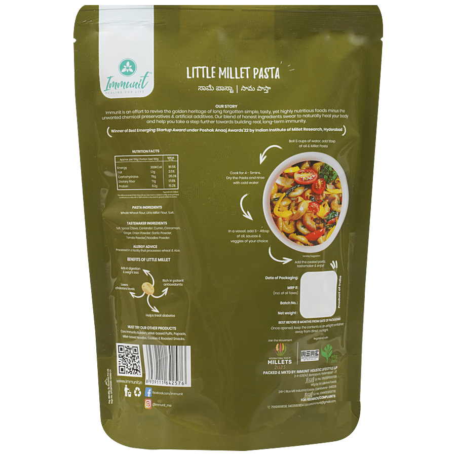 Immunit Little Millet Pasta