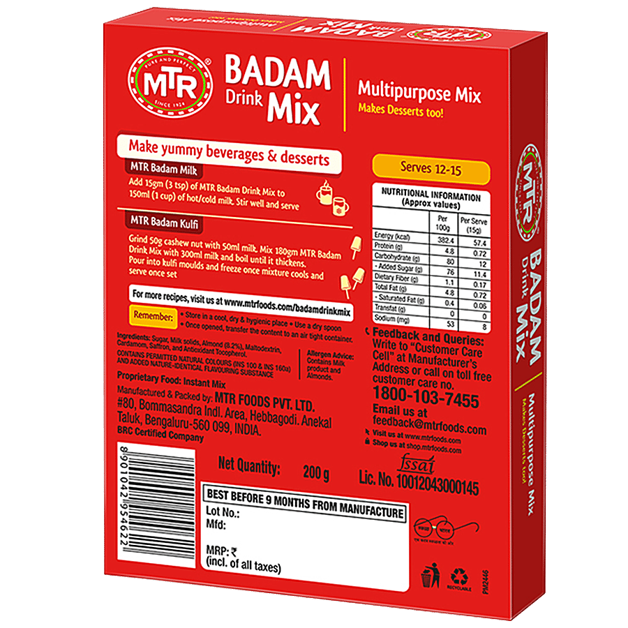 MTR Badam Drink Mix - Real Badam