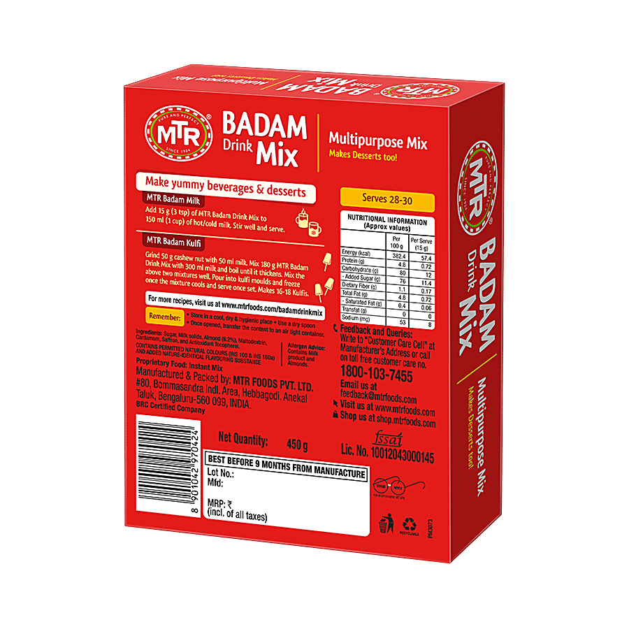 MTR Badam Drink Mix - Real Badam