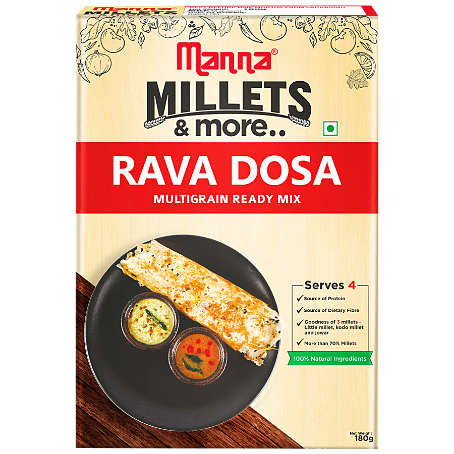 Manna Instant Multigrain Rava Dosa Ready Mix - Millets & More