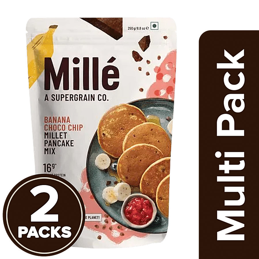 Mille Banana Choco Chip Millet Pancake Mix - No Wheat