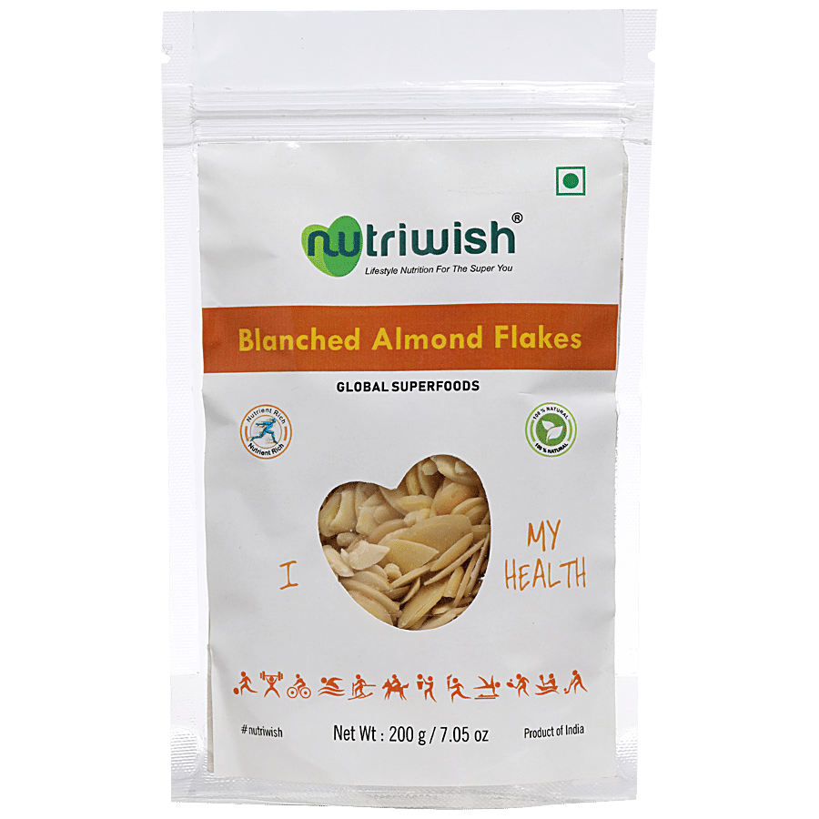 Nutriwish Blanched Almond Flakes