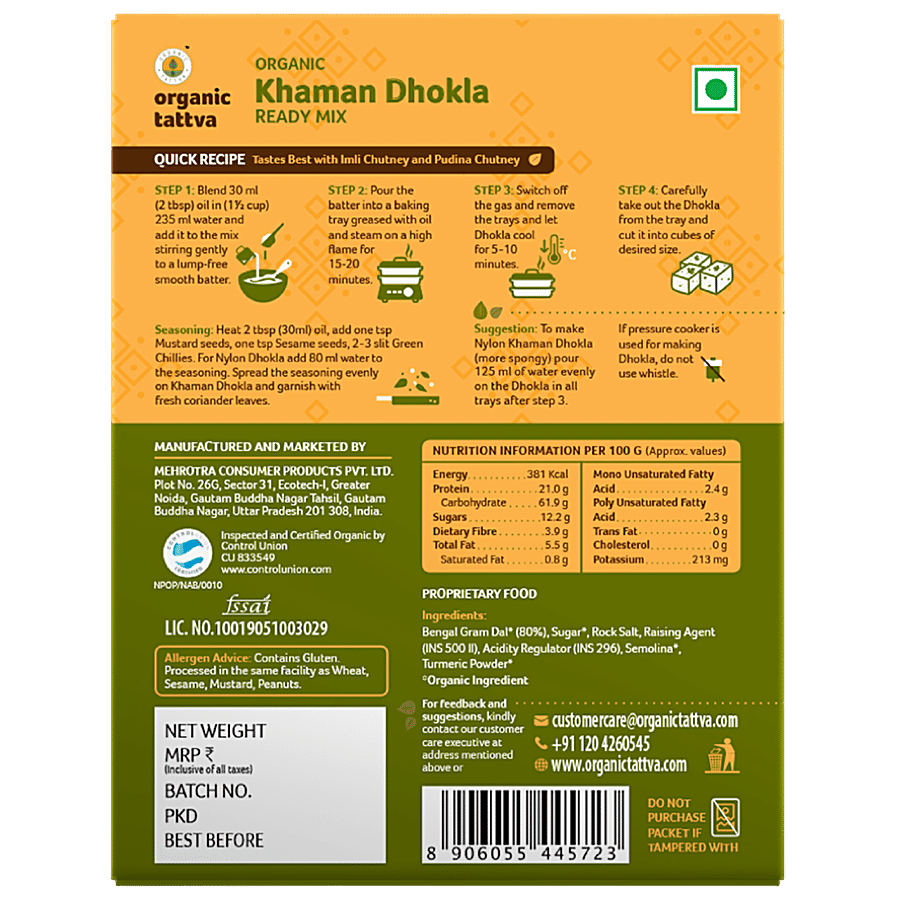 Organic Tattva Organic Khaman Dhokla Ready Mi
