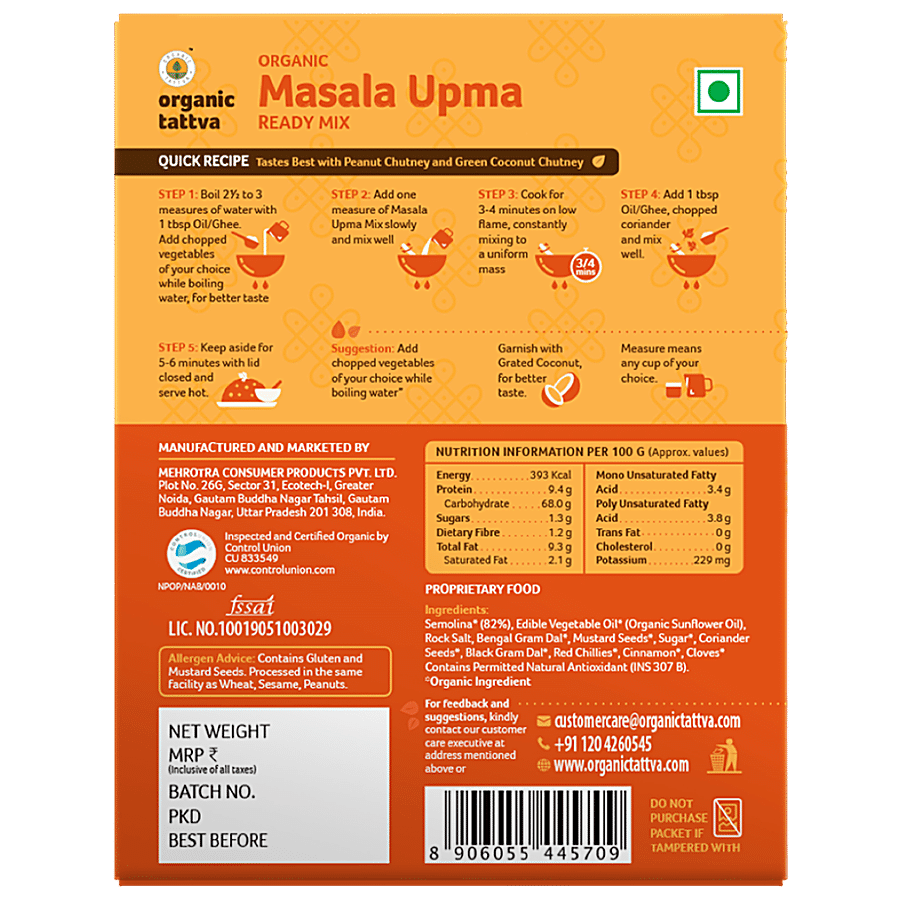 Organic Tattva Organic Masala Upma Ready Mix