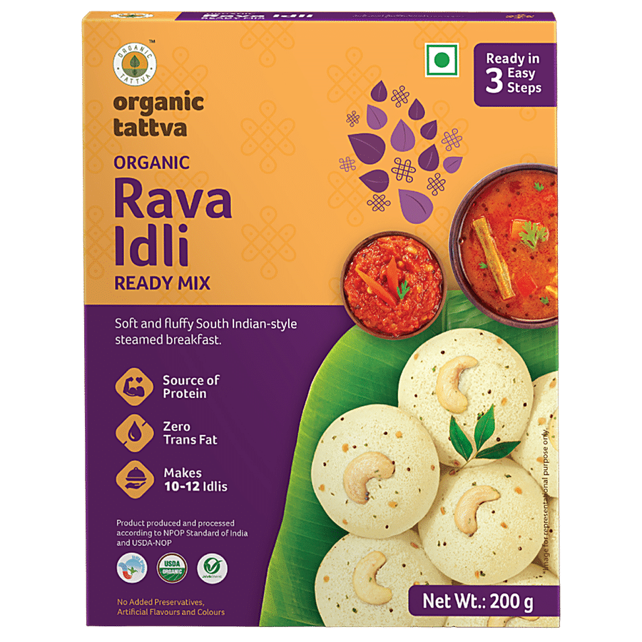 Organic Tattva Organic Rava Idli Ready Mix - Crispy