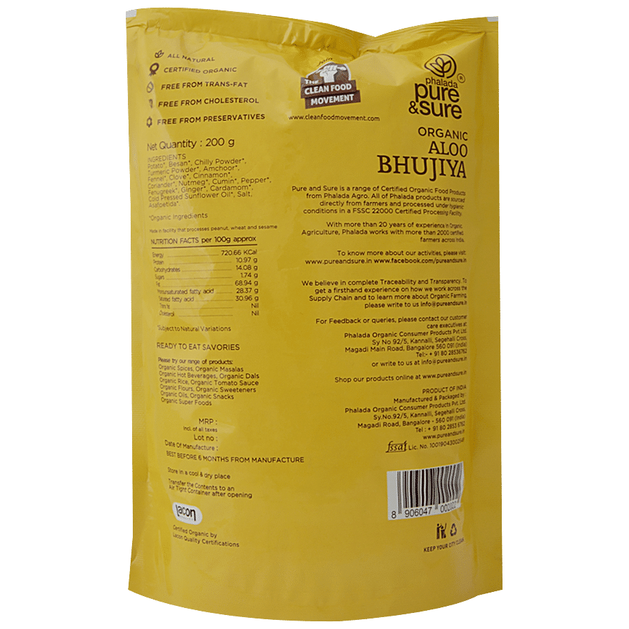 Phalada Pure & Sure Organic Aloo Bhujiya - Fun & Healthy Snack