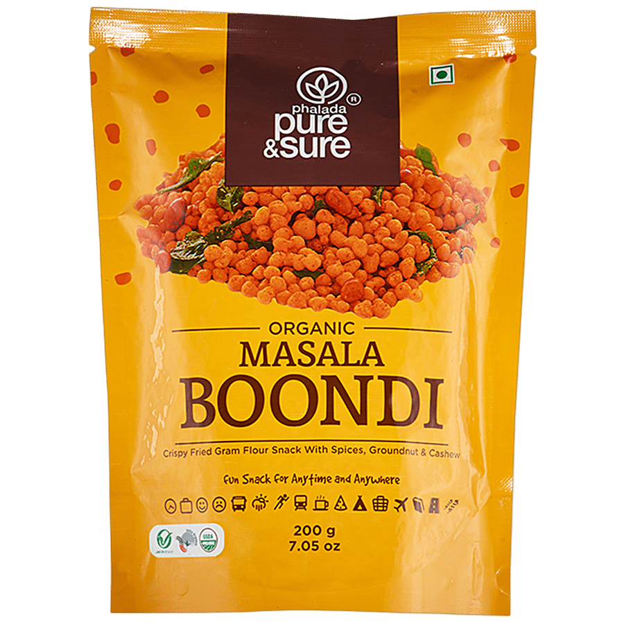 Phalada Pure & Sure Organic Masala Boondi - Crispy Fried Gram Flour Snack