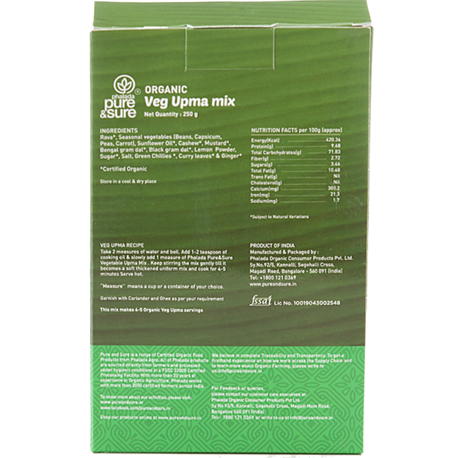 Phalada Pure & Sure Organic Veg Upma Mix