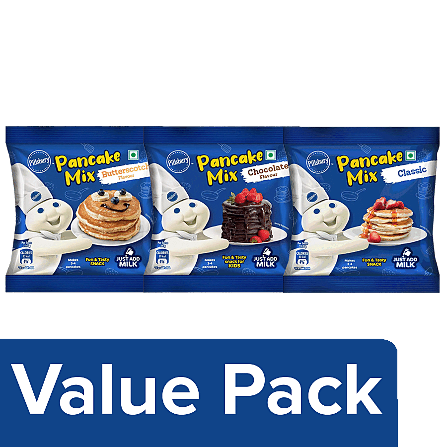 Pillsbury Butterscotch Pancake Mix + Chocolate Pancake Mix + Classic Pancake Mix