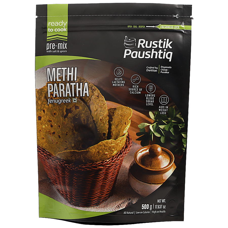 RUSTIK PAUSHTIQ Methi Paratha Pre-Mix - Free From Preservatives