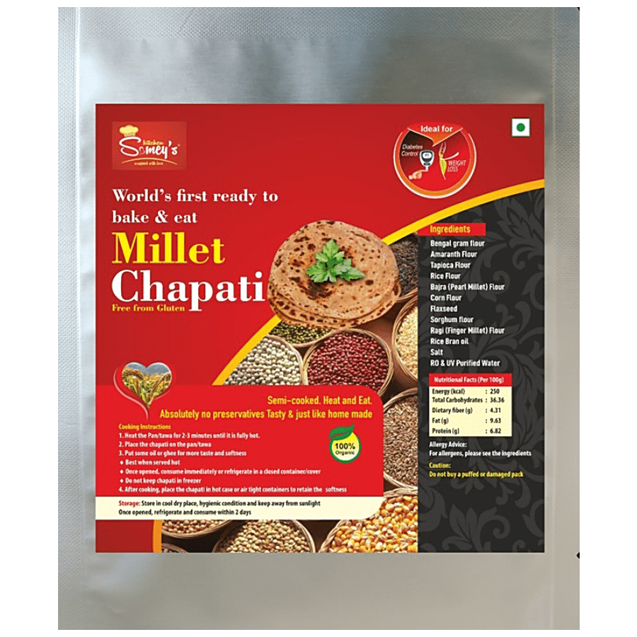 SOMEYS KITCHEN PVT LTD Millet Chapathi - Ready To Bake & Eat