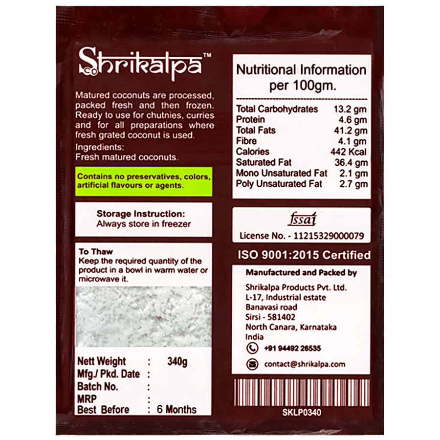 Shrikalpa Frozen Grated Coconut