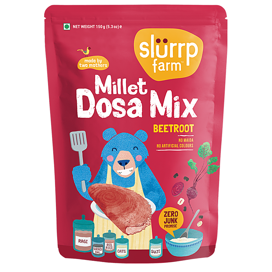 Slurrp Farm Beetroot Dosa Mix - No Preservatives