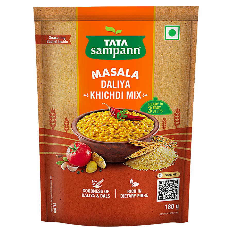 Tata Sampann Masala Daliya Khichdi Mix - Rich In Dietary Fibre