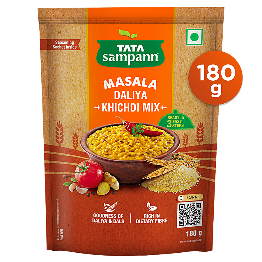 Tata Sampann Masala Daliya Khichdi Mix - Rich In Dietary Fibre