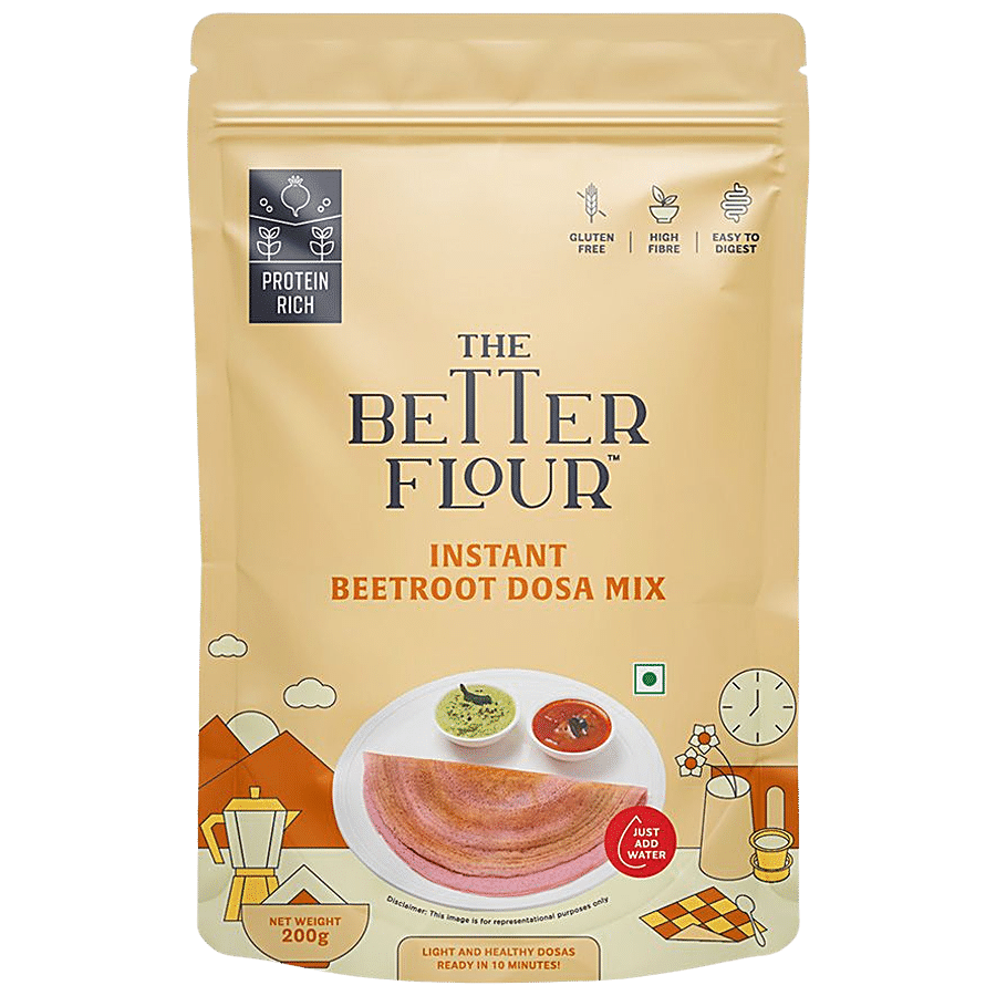 The Better Flour Instant Beetroot Dosa Mix - Ready To Cook