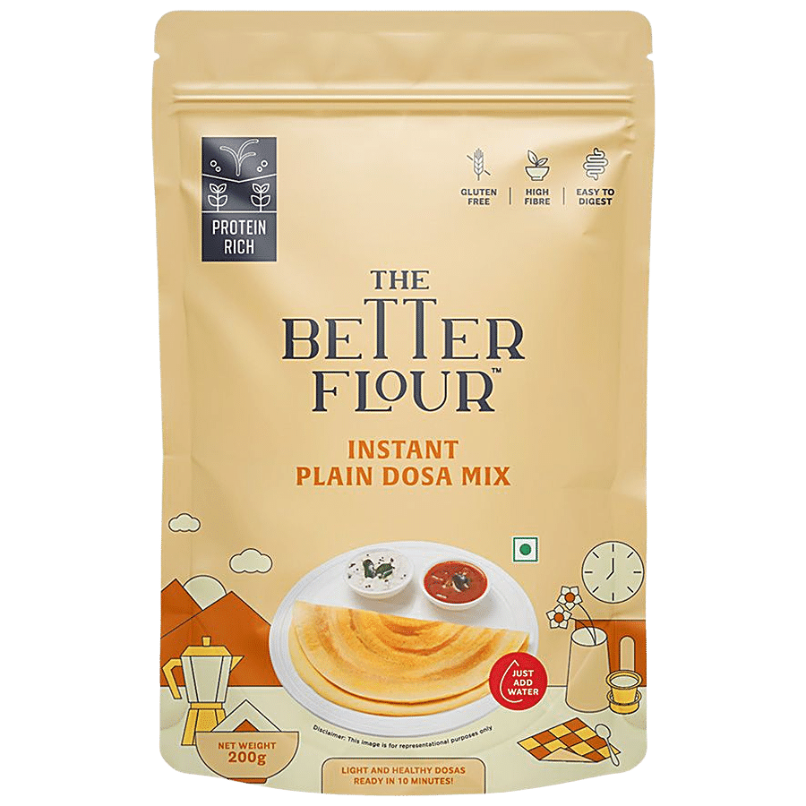 The Better Flour Instant Plain Dosa Mix - Ready To Cook