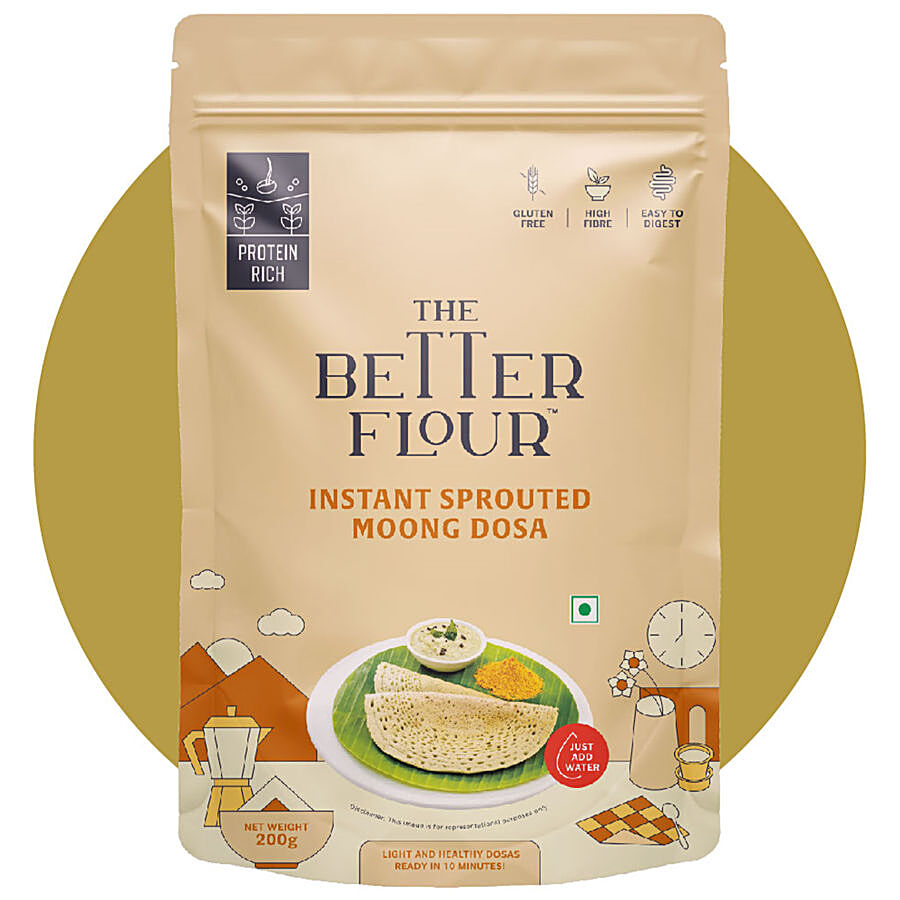 The Better Flour Instant Sprouted Moong Dosa Mix - Ready To Cook