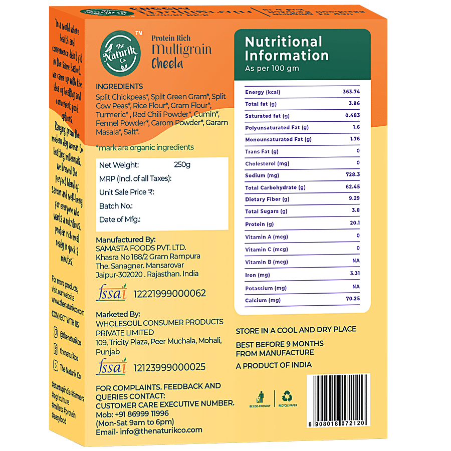 The Naturik Co. Protein Rich Multigrain Cheela Mix