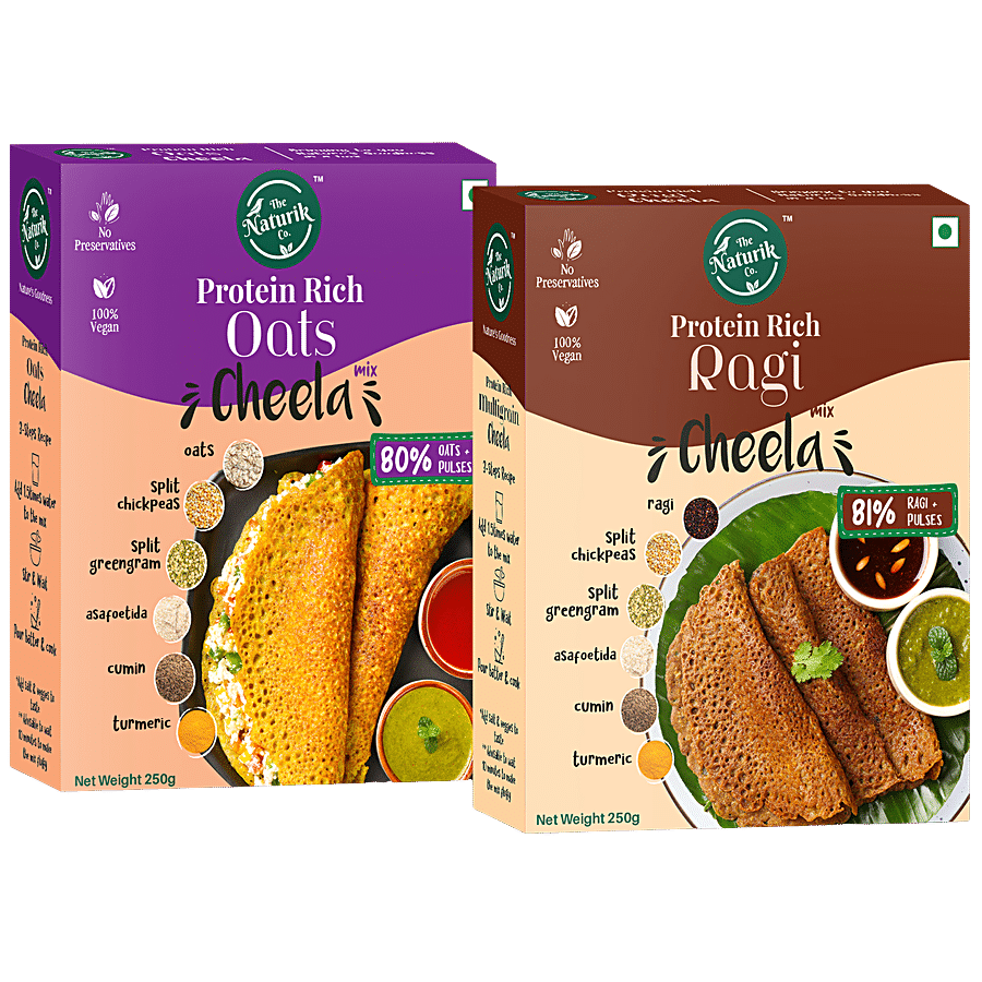 The Naturik Co. Protien Rich Ragi & Oats Cheela Mix Combo