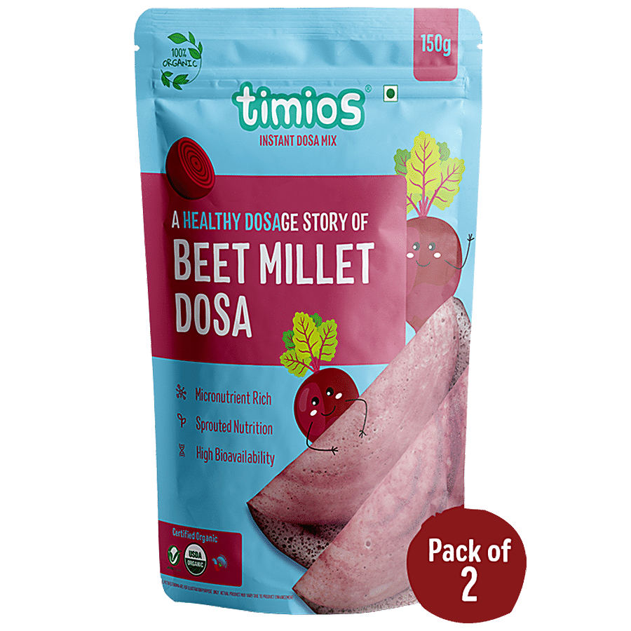 Timios Organic Beetroot Millet Dosa Mix